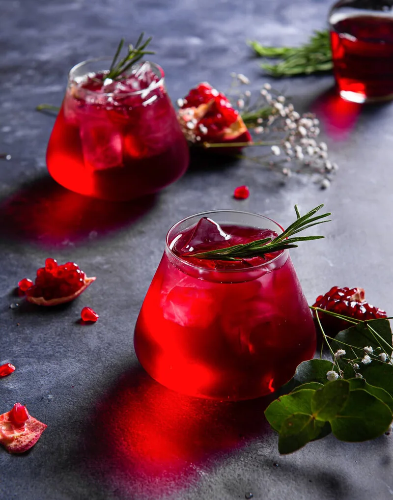 Red granita drinks at iKandy